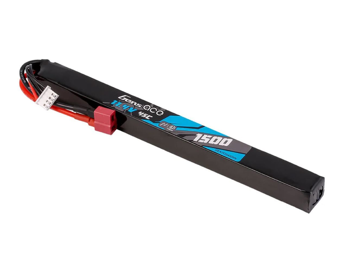 Gens Ace Airsoft 3S Hv 1500Mah 45C With Deans (Ak47 Long Stick)