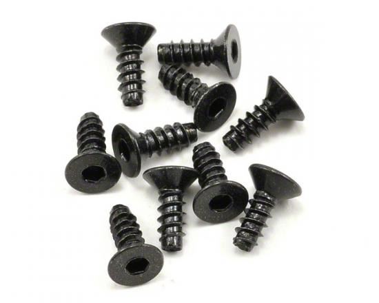 AXIAL Hex Socket Tap Flat Head M3x8mm Black (10)
