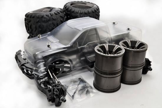 HOBAO HYPER MT PLUS ELECTRIC MONSTER TRUCK 80% ROLLING CHASSIS