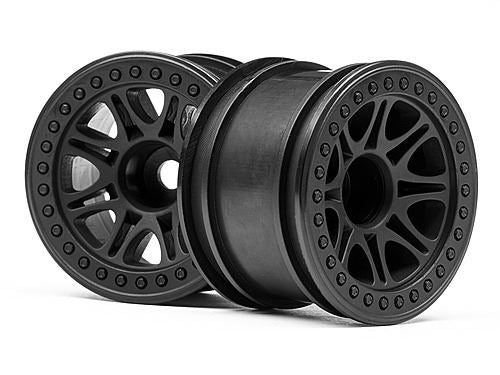 HPI Split 8 Truck Wheel (Black/2Pcs)