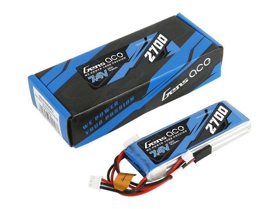 Gens Ace Li-Po 2S 7.4V 2700Mah Rx With Futaba