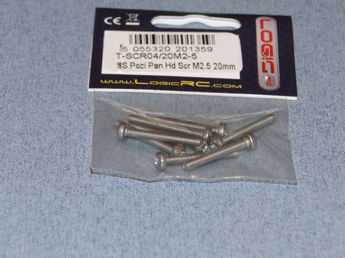 RACTIVE SS Pozi Pan Hd Scr M2.5 20mm Pk8