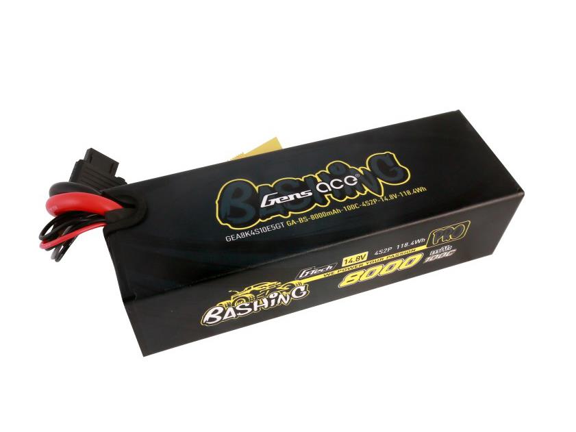 Gens Ace Li-Po Car G-Tech 4S2P 14.8V 8000mAh 100C Bashing with EC5