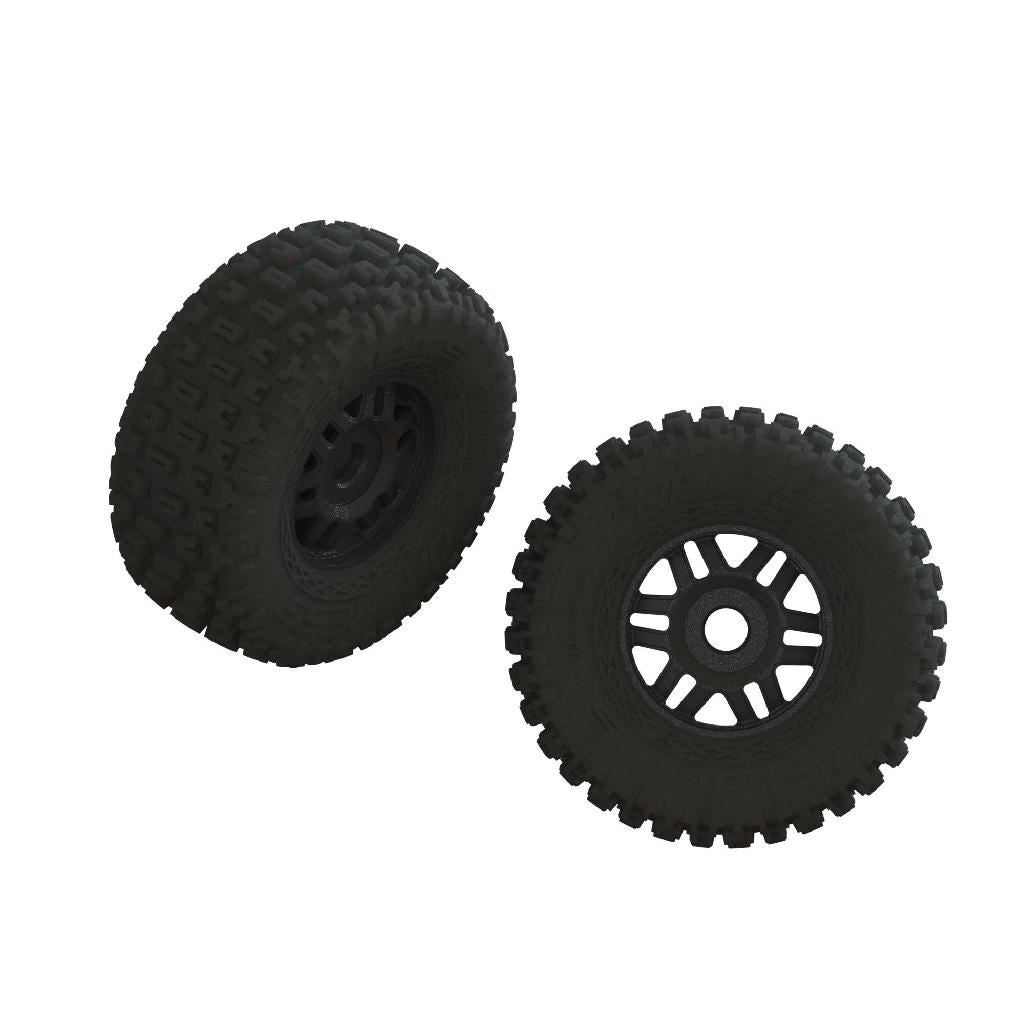Arrma dBoots FORTRESS LP Tire Set Glued Black (2)