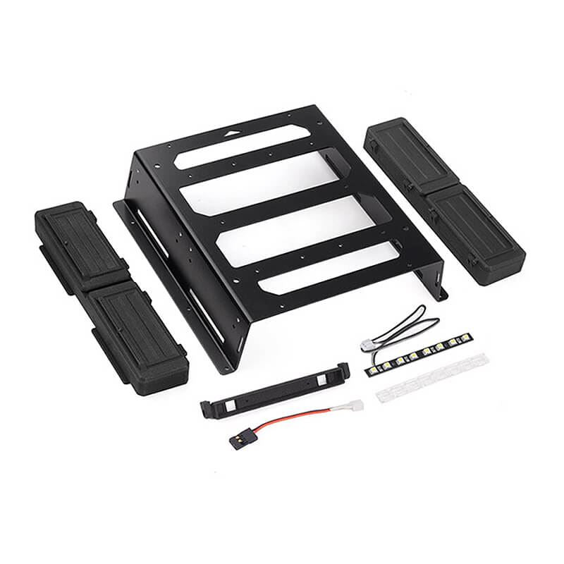 RC4WD REAR BED RACK & TOOL BOX W/ LIGHT BAR FOR VANQUISH VS4
