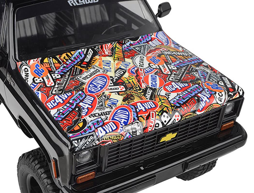 Rc4Wd Chevrolet Blazer & K10 Hood (Sticker Bomb)
