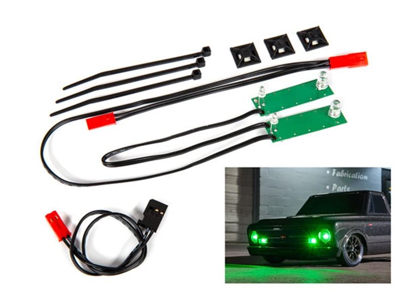 Traxxas Front Complete Light Set - Drag Slash (Green)