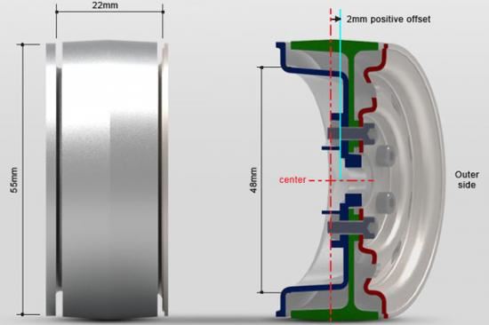 GMADE 1.9 SR02 BEADLOCK WHEELS (MATT BLACK) (2)