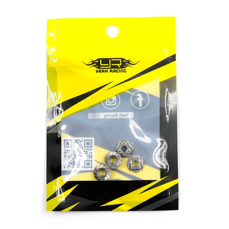 Yeah Racing 64 Titanium Wheel Lock Nut 4mm 4pcs Type A