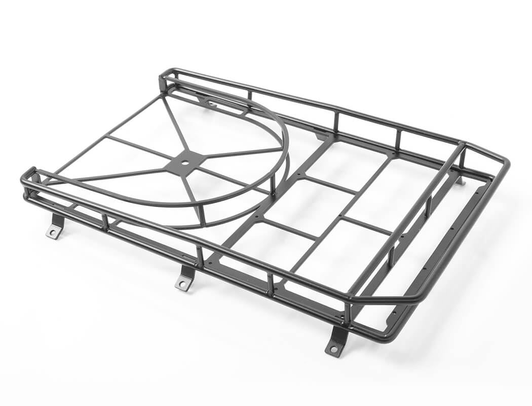 RC4WD KRABS ROOF RACK W/SPARE TYRE MOUNT FOR AXIAL SCX10 II XJ (BLACK)