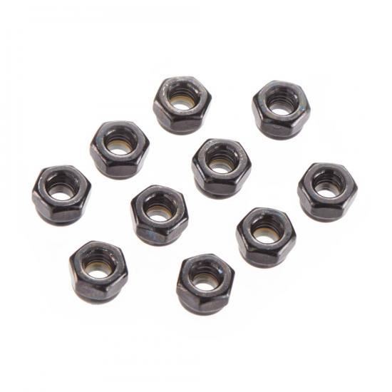 AXIAL Nylon Locking Hex Nut 4mm Black (10)
