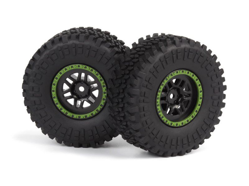 Assembled Wheel & Tyre (Green/2Pcs)
