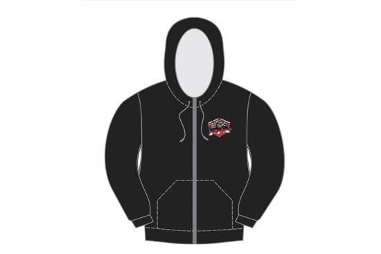 FTX Badge Logo Brand Zipped Hoodie Black - X Large