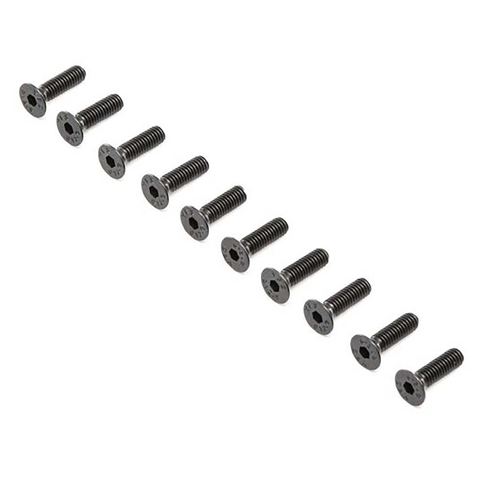Losi Flat Head Screws, M4 X 12Mm Stl (10)