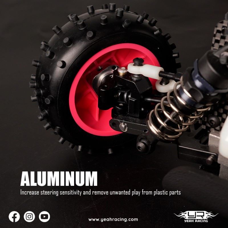 Yeah Racing Aluminum & Carbon Essential Conversion Kit Black For Yokomo 870C Super Dog Fighter Yz10 2023