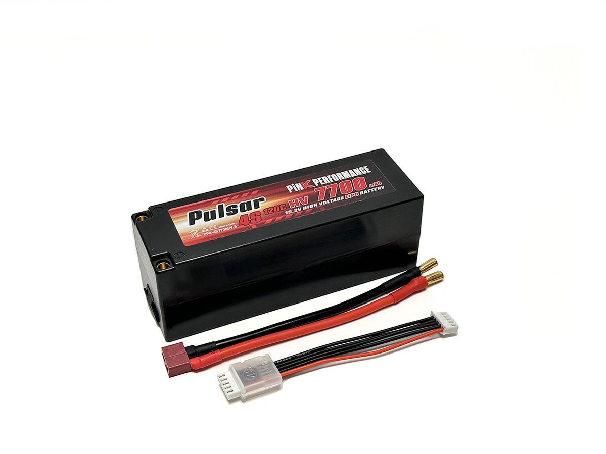 Pink Performance Pulsar Lipo 4S 15.2V-7700-130C(5Mm) 139X47X48Mm 600G