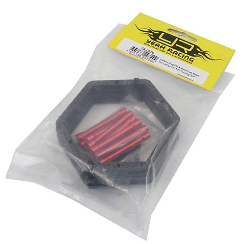 Yeah Racing Carbon Graphite & Aluminum Spare Tire Carrier For 1/10 Touring Drift