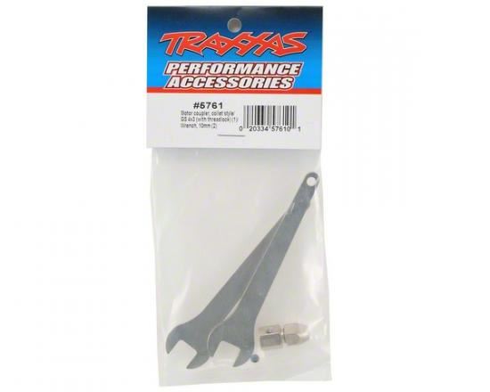 TRAXXAS Motor coupler, collet style/ GS 4x3 SS (1)/ wrench, 10mm (2)
