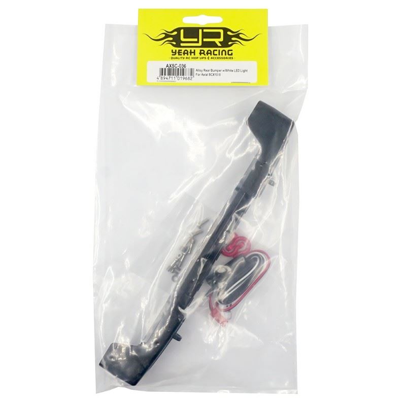Yeah Racing Alloy Rear Bumper w/ White LED Light For Axial SCX10 III