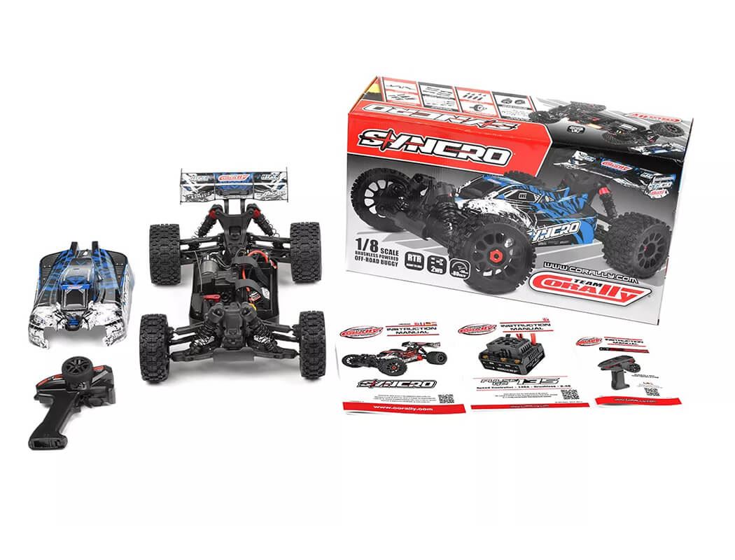 Corally Syncro-2 1/8 Brushless 3-4S Basher Buggy Rtr - Blue