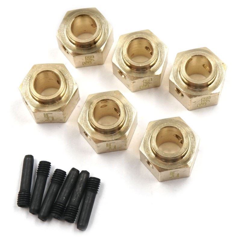 Yeah Racing Brass Hex Adaptor 12x8mm 6pcs For Traxxas TRX-6