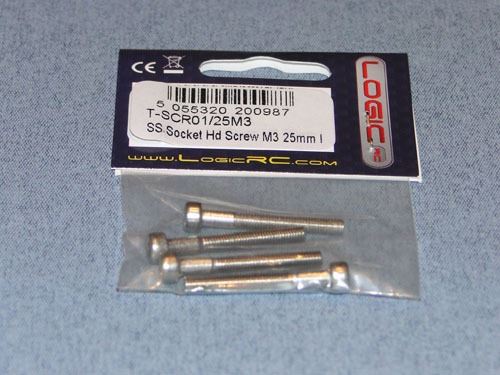 RACTIVE SS Socket Hd Screw M3 25mm Pk4