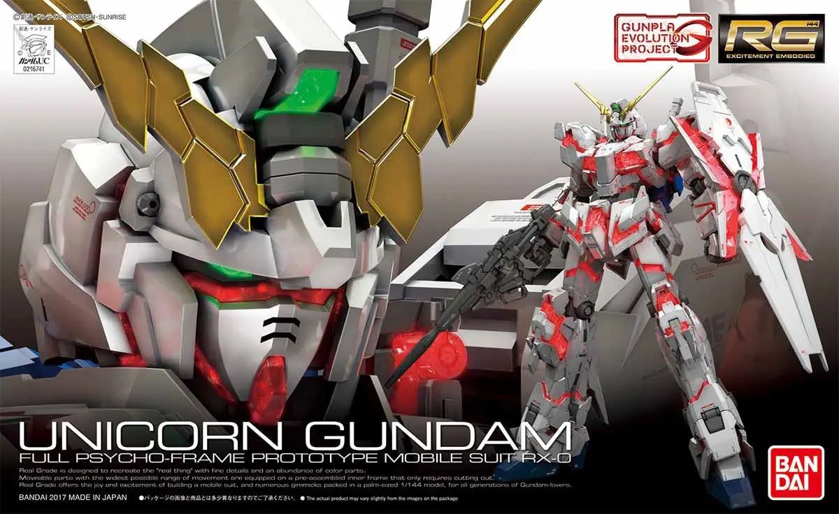 Bandai Hobby Rg 1/144 Unicorn Gundam