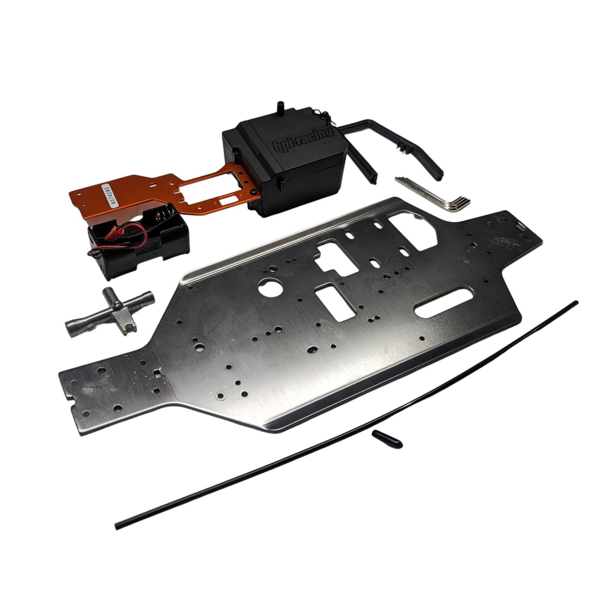 HPI Bullet ST/MT 3.0 Main Chassis 6061, Receiver Box, Battery Case, Radio Tray (Breaker Part)