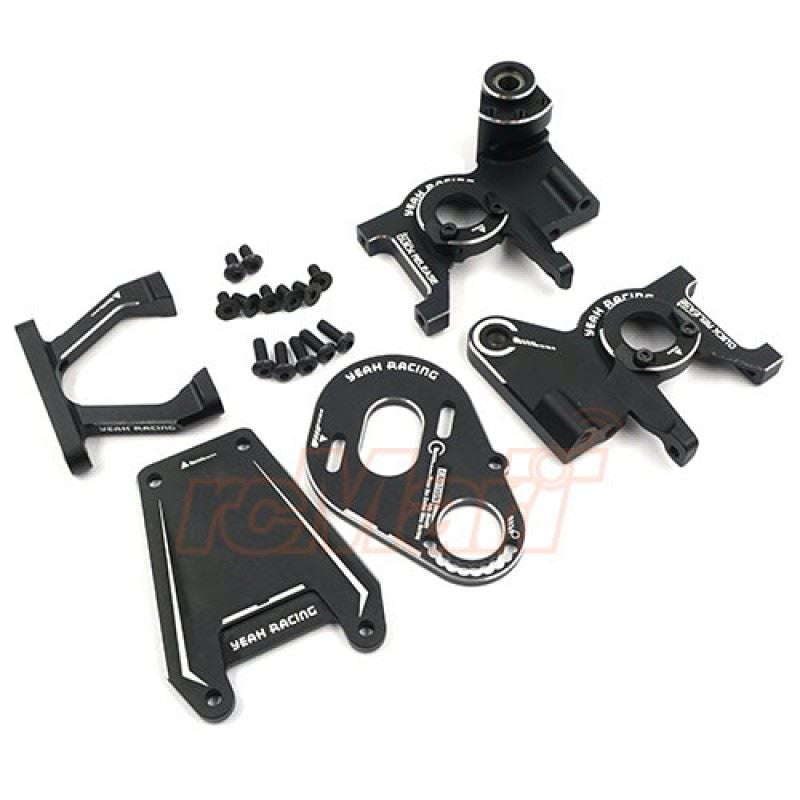 Yeah Racing Aluminum Rear Motor Kit for Yokomo YD-2/YD-2E/YD-2S Black