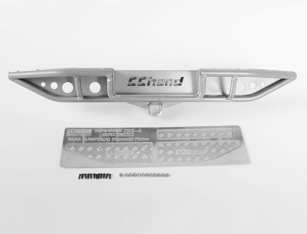 RC4WD RANCH REAR STEP BUMPER FOR TRAXXAS TRX-4 '79 BRONCO RANGER XLT (SILVER)
