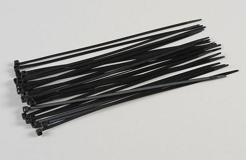 FG Modellsport Cable Clamps Black, 4.8x290mm(Pk25)