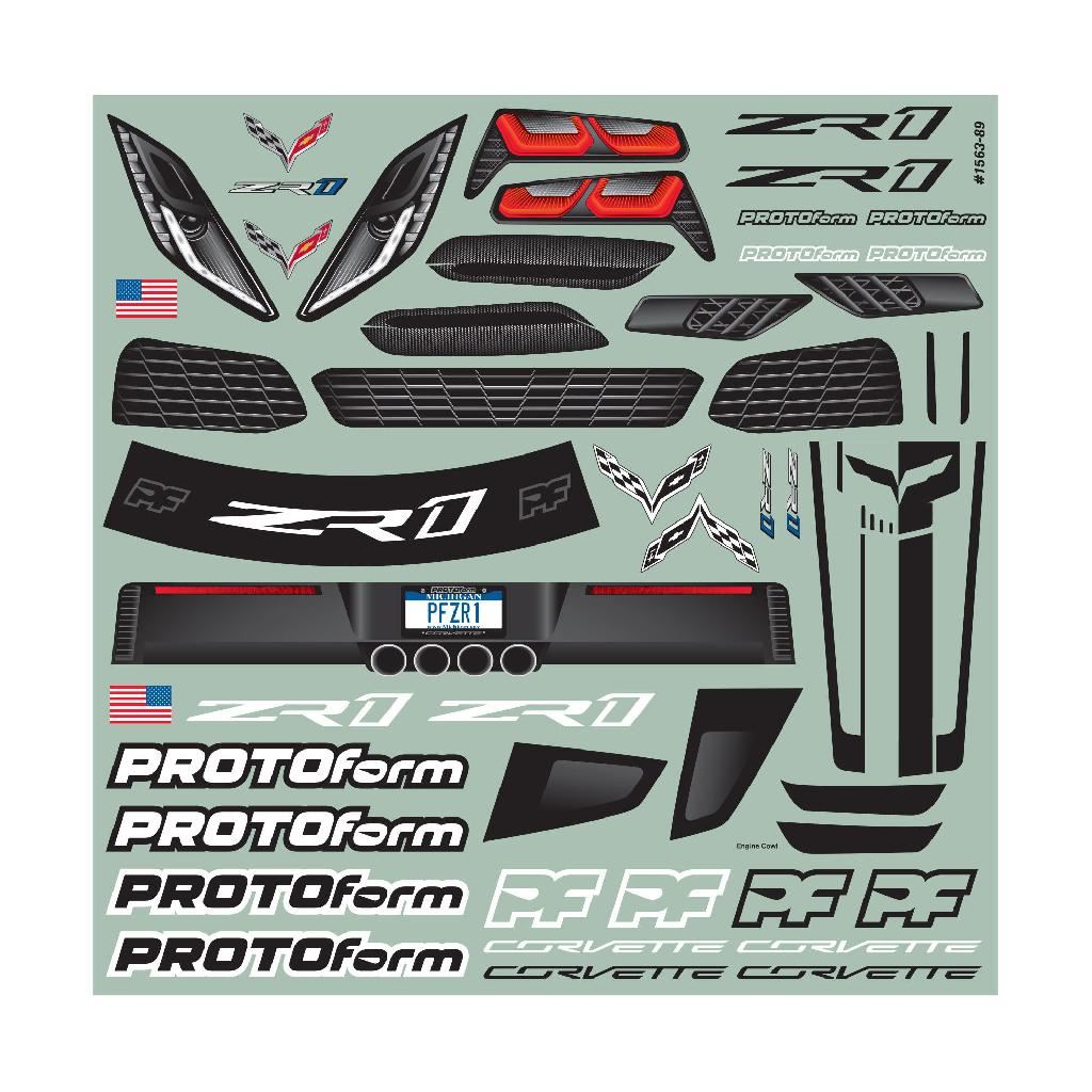 PRM 1/10 Chevrolet Corvette ZR1 LW Clear Body: 190mm Touring Car