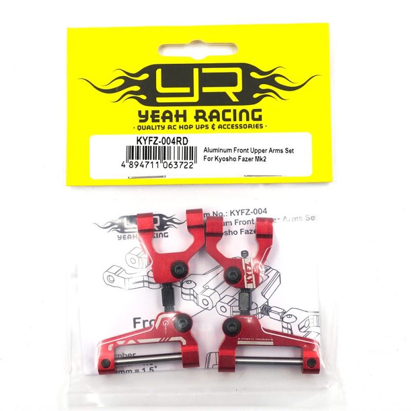 Yeah Racing Aluminum Front Upper Arms Set For Kyosho 1/10 Fazer Mk2