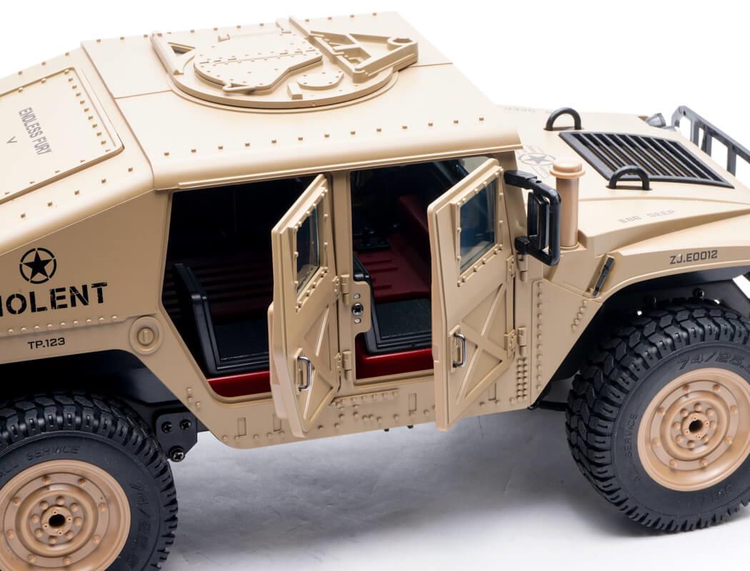 E-Zee Rc 1/16 4Wd Rc Hummer Military Truck - Desert Sand