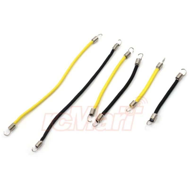 Yeah Racing 1/10 RC Rock Crawler Accessory Bungee Cords 5cm 7cm 12cm 6pcs