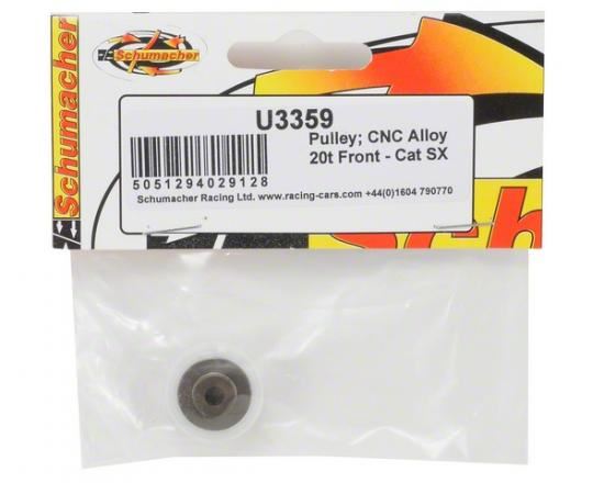 Schumacher Pulley; CNC Alloy 20t Front - Cat SX