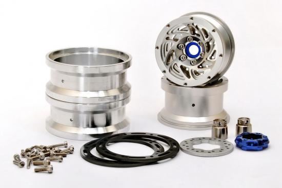 HOBAO DC-1 CNC ALUM. BEADLOCK 1.9" WHEELS SILVER