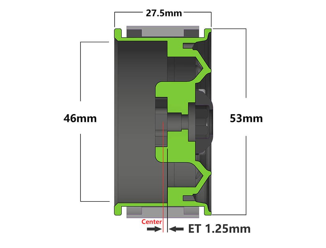 RC4WD RAD 1.9 ALUMINUM INTERNAL BEADLOCK WHEELS (SILVER)