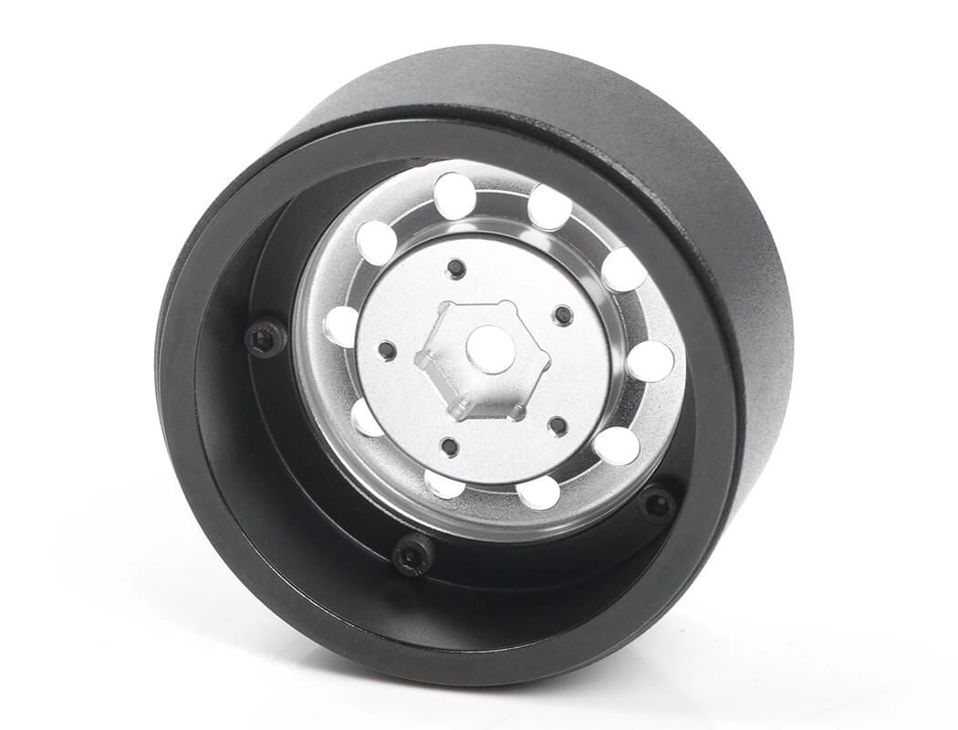RC4WD BURATO 2.2 BEADLOCK WHEELS W/ CENTER CAPS (SILVER)