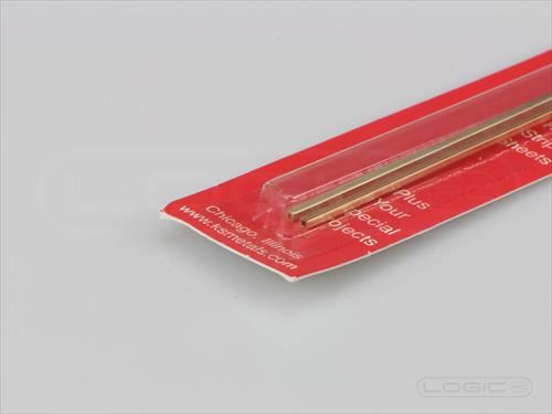 KS 12" Square Brass Tube 1/16" (Pk2) .014 Wall