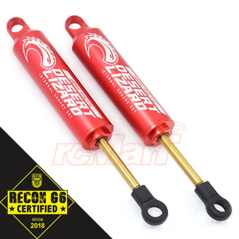 Yeah Racing 90mm Desert Lizard Two Stage Internal Spring Damper Pair Red For 1/10 Crawler 'G6 Certified'