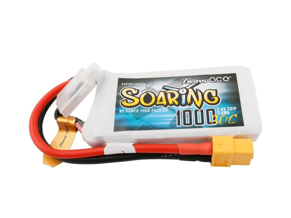 Gens Ace Li-Po 2S 7.4V 1000mAh 30C Soaring with XT60