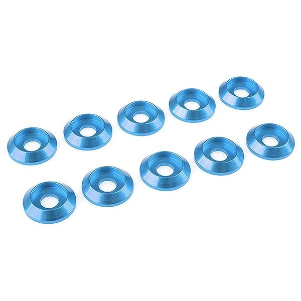 Corally Aluminium Washer For M4 Button Head Screws Od=12mm Blue 10Pcs