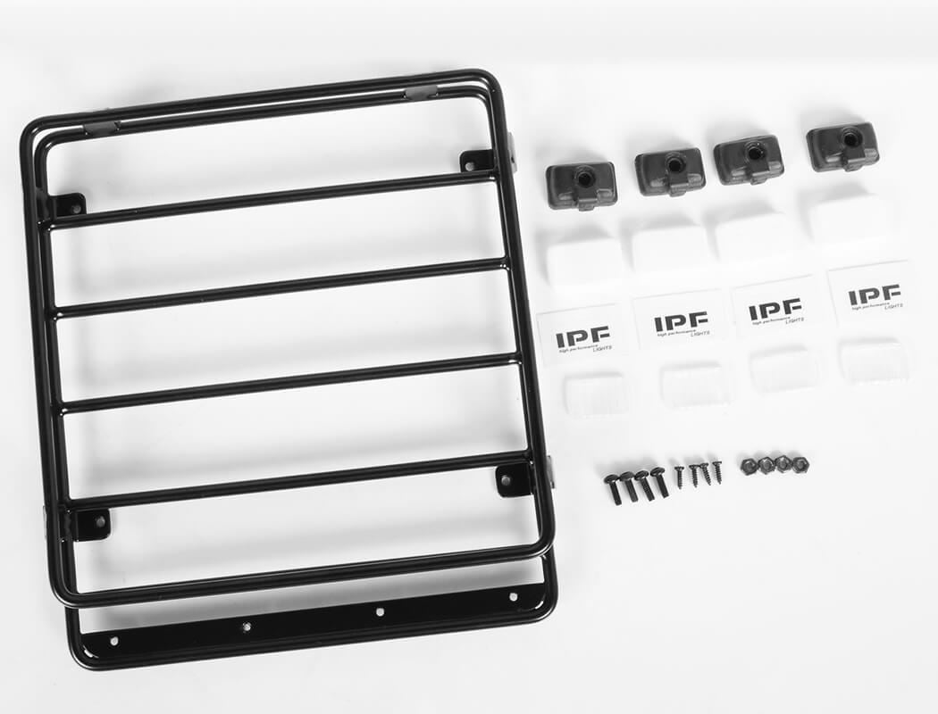 RC4WD STEEL ROOF RACK W/ IPF LIGHTS FOR TOYOTA TACOMA