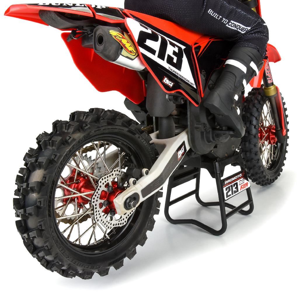 Pro 1/4 Pro-Spec Aluminum V2 Bead Rear Wheel Black/Red (1): Prom