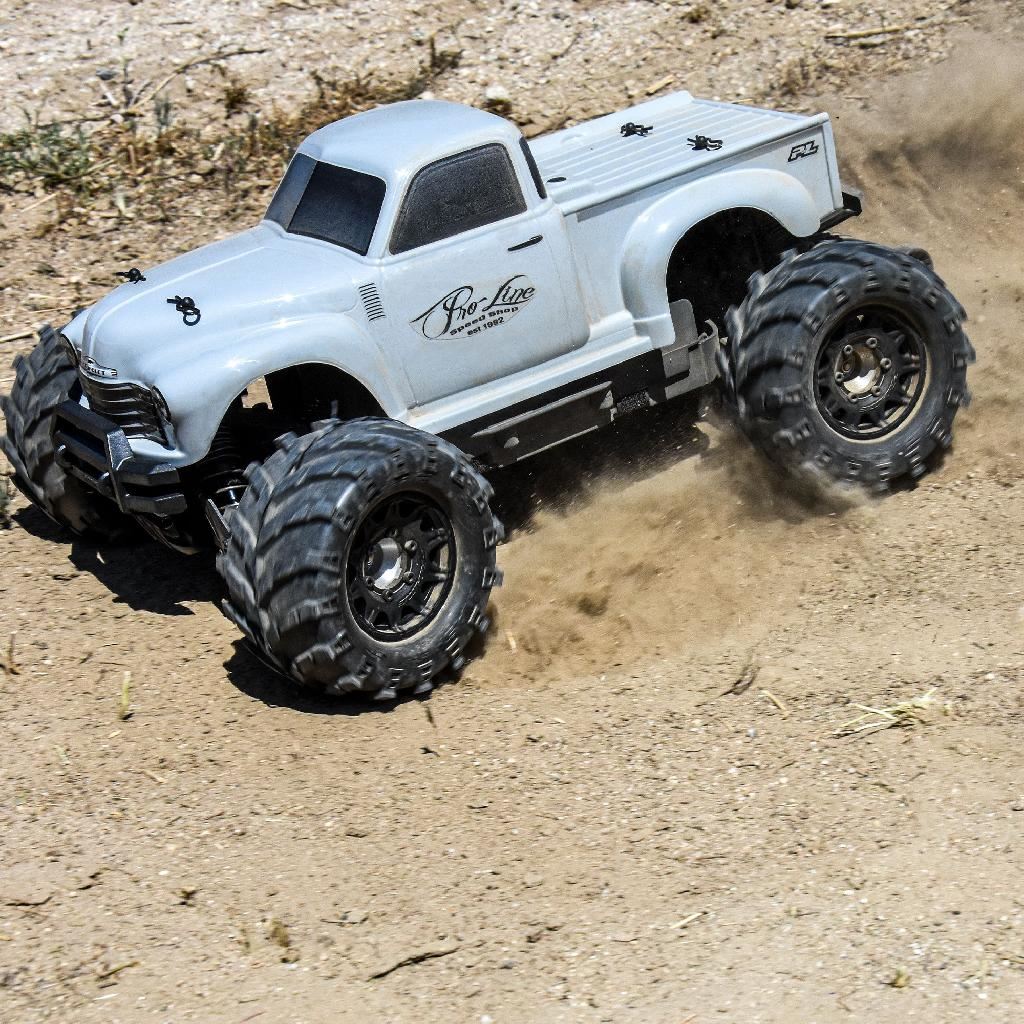 Proline 1/10 Masher Front/Rear 2.8In Mt Tires Mounted 12mm Blk Raid (