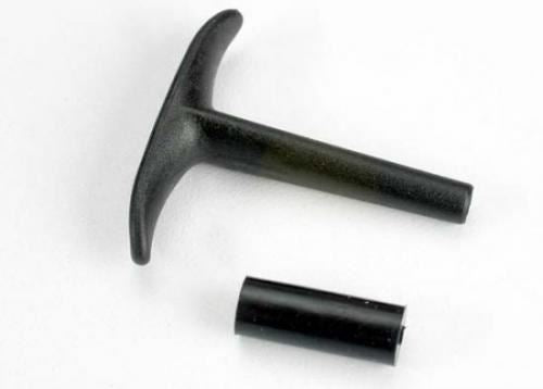 TRAXXAS Pull handle, recoil starter/ shock absorber (TRX 2.5, 2.5R)