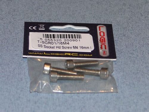 RACTIVE SS Socket Hd Screw M4 16mm Pk4