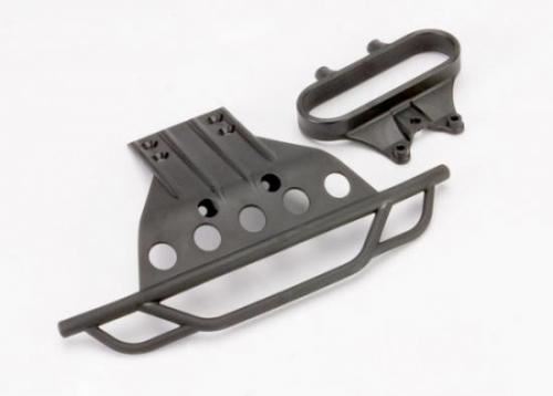 TRAXXAS Bumper, front/ bumper mount, front (black)