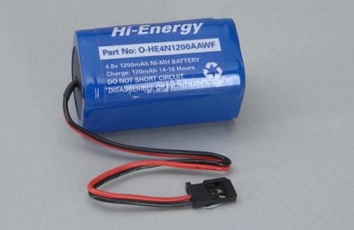 Hi-Energy 4.8V 1200mAh Ni-MH Rx Pk Square Approx. Size 55mm*50mm*15mm 89g.